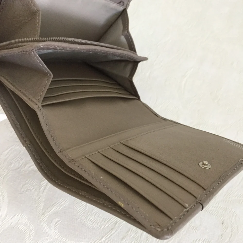 Coach gray fold wallet